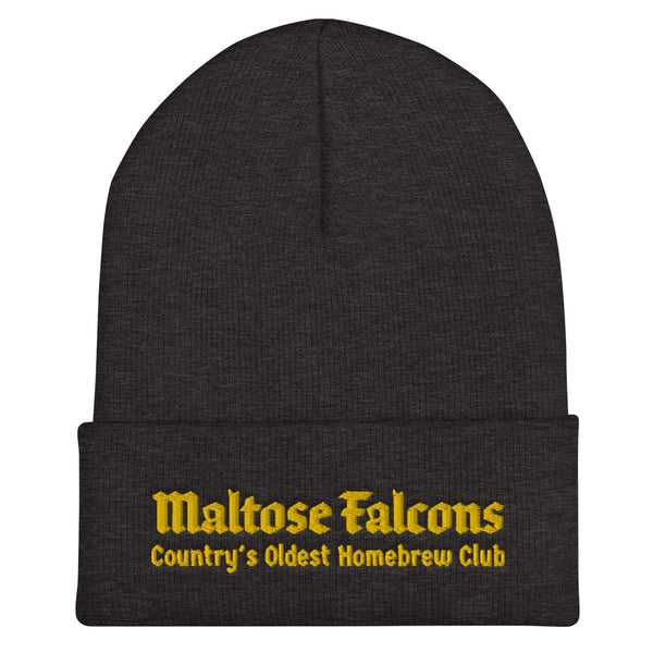 Falcon Yellow Embroidery Cuffed Beanie