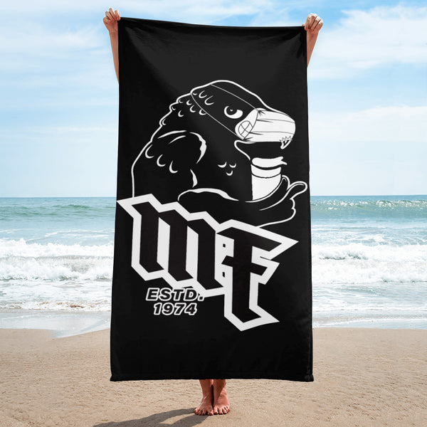 Quarantine Bird Black Towel