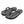 MF Text In Brick Pattern - White On Black Flip-Flops