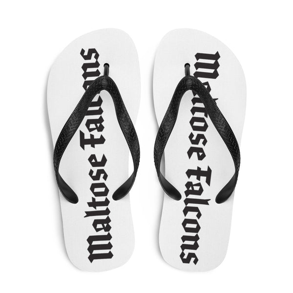 MF Text Black On White Flip-Flops